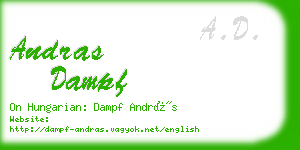 andras dampf business card